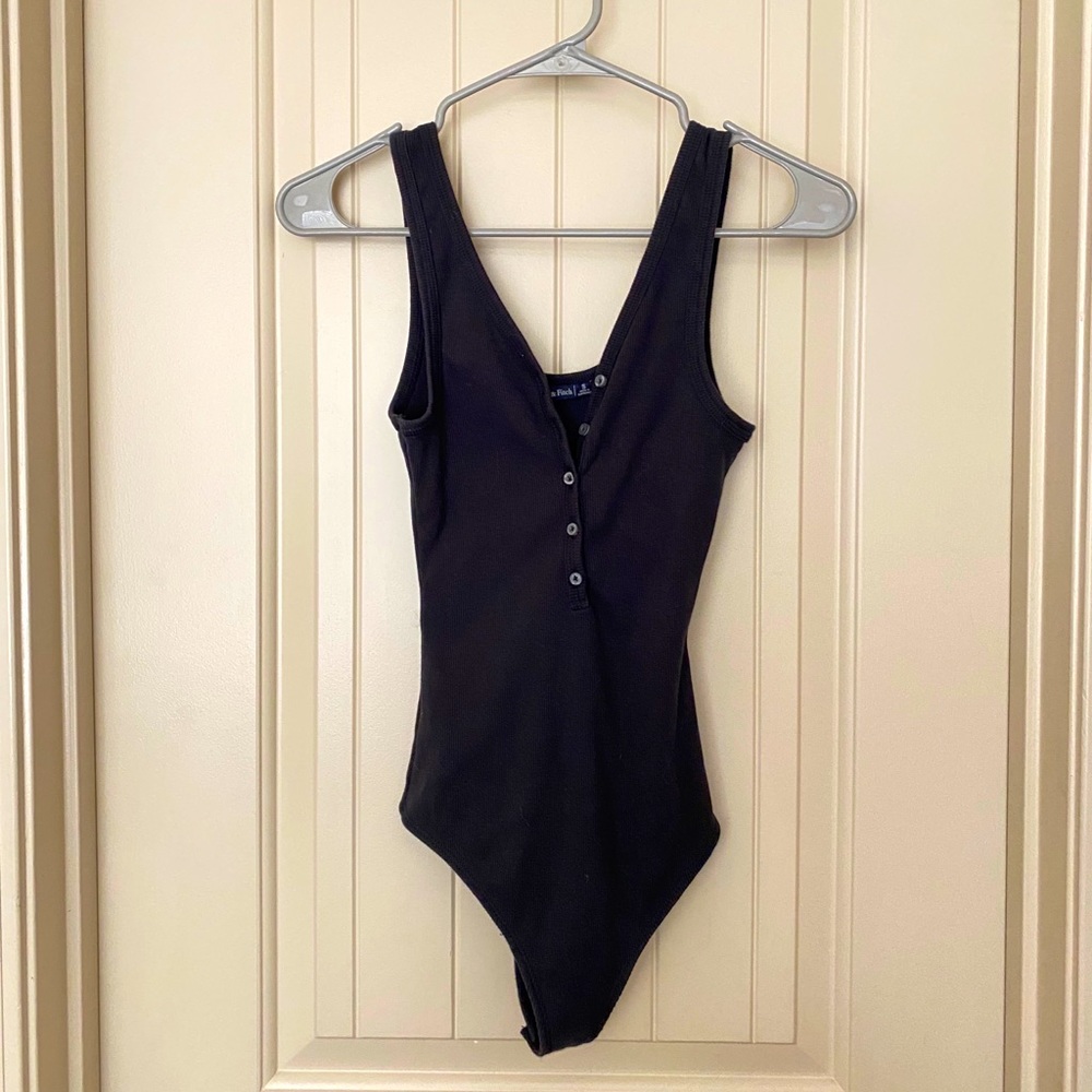 A&F button up tank top bodysuit